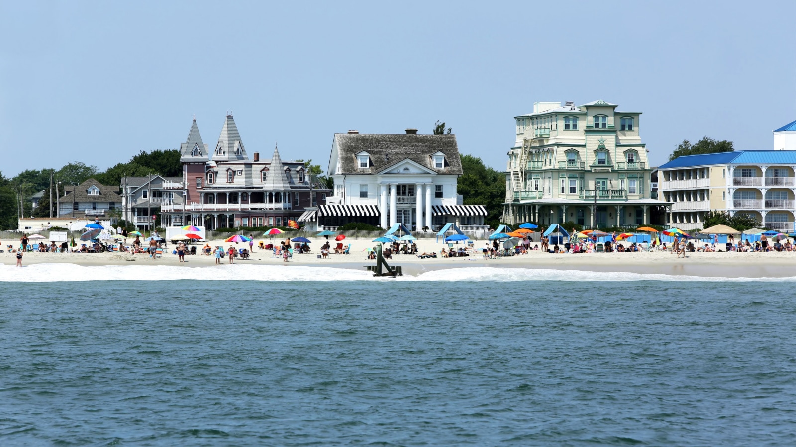 Cape May, NJ, June 24, 2015: Beach goers enjoy a beautiful day in Cape May, New Jersey.