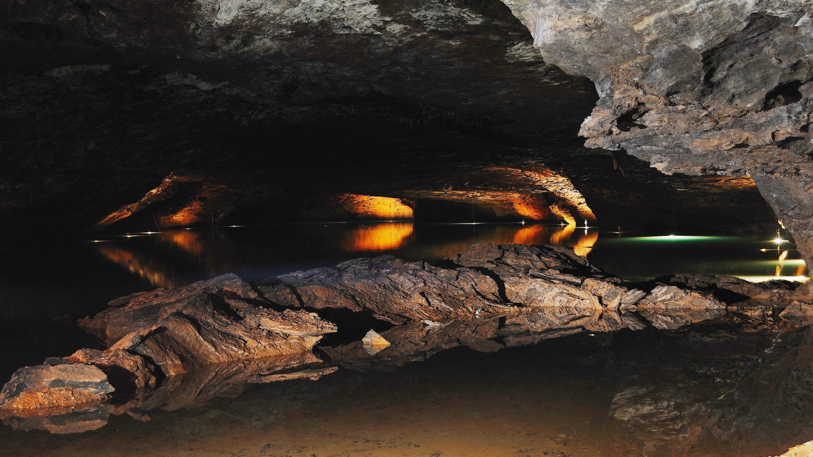 Underground Lake in Lost Sea Cave in Sweetwater Tennessee