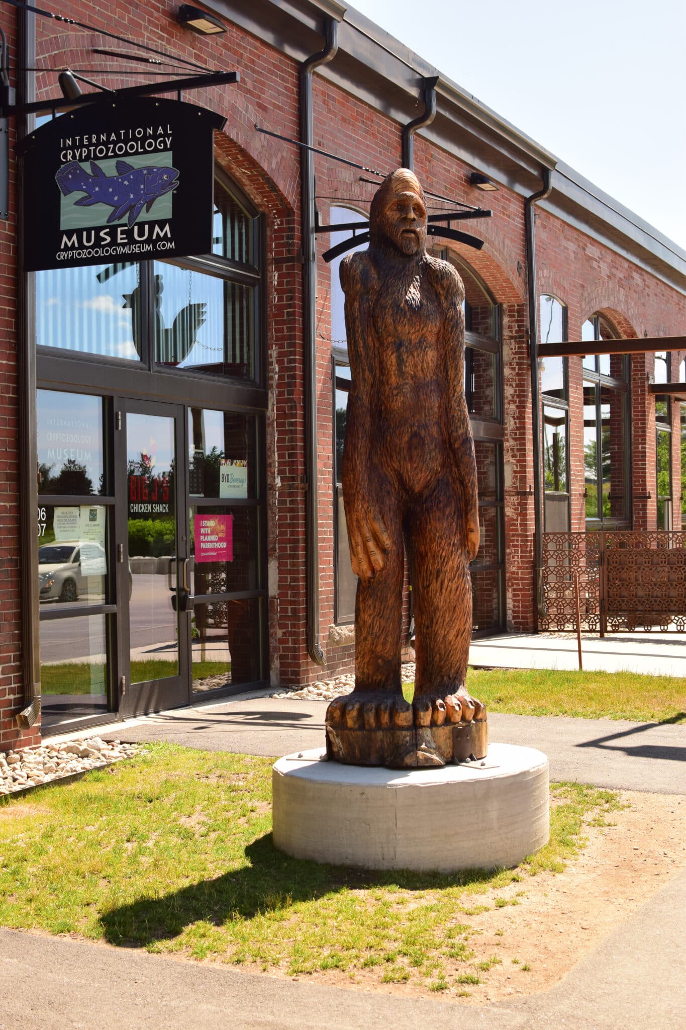 Sasquatch Statue at International Cryptozoology Museum, Portland, Maine, USA
