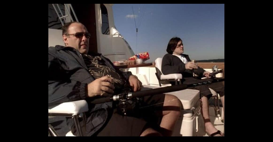 James Gandolfini and Robert Iler in The Sopranos (1999)
