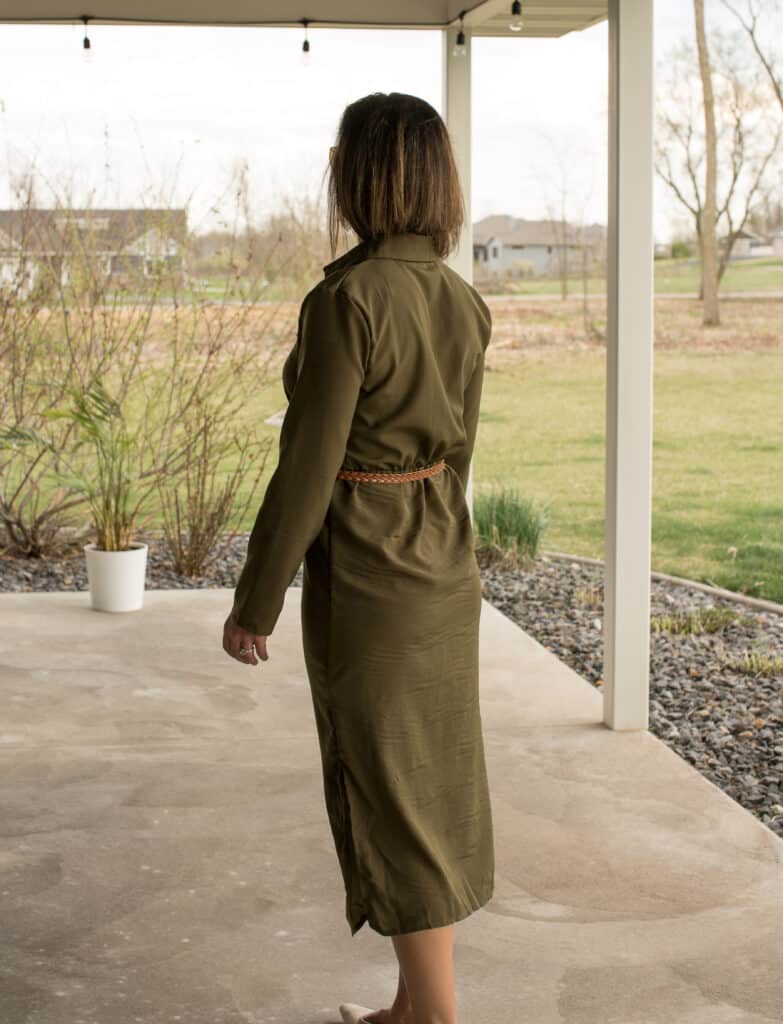 Maxi green shirt dress from LightintheBox