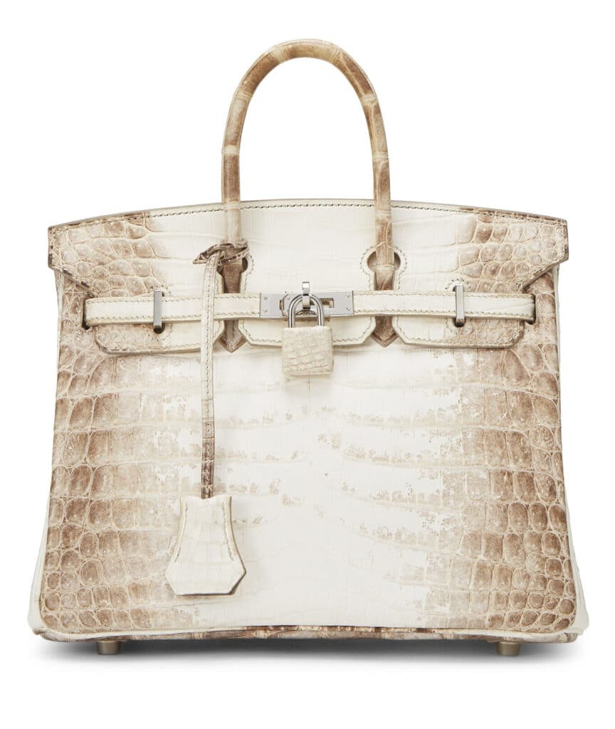 HERMÈS WHITE CROCODILE NILOTICUS HIMALAYA BIRKIN 25