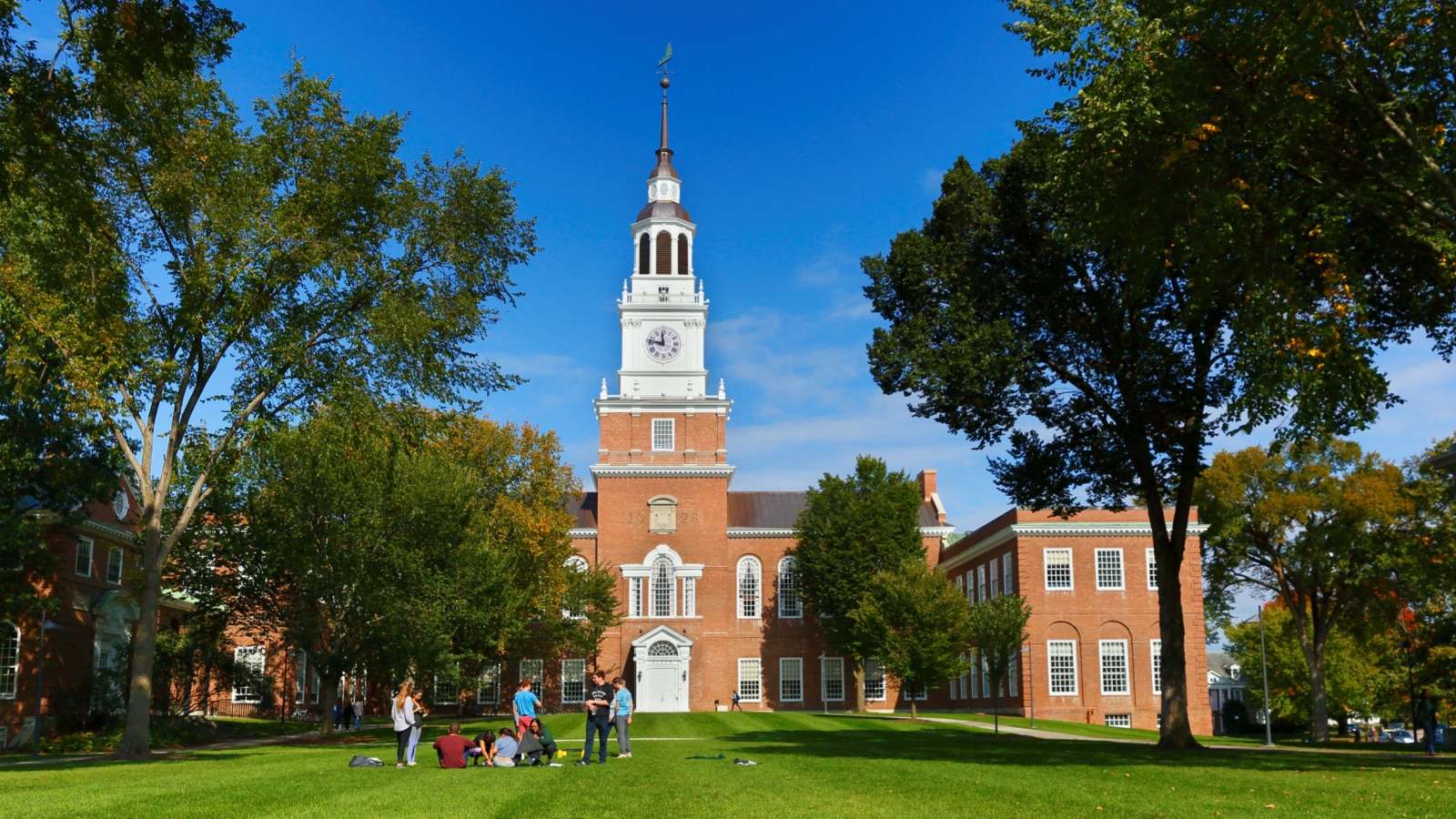 Hanover, New Hampshire USA - October 6, 2018: The Baker-Berry Library on the campus of Dartmouth College. Dartmouth College is a private Ivy League research university in Hanover, New Hampshire