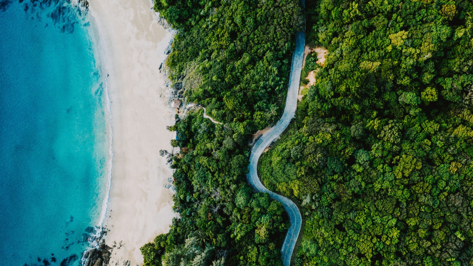 Bird eye view of Nui Bay, Koh Lanta