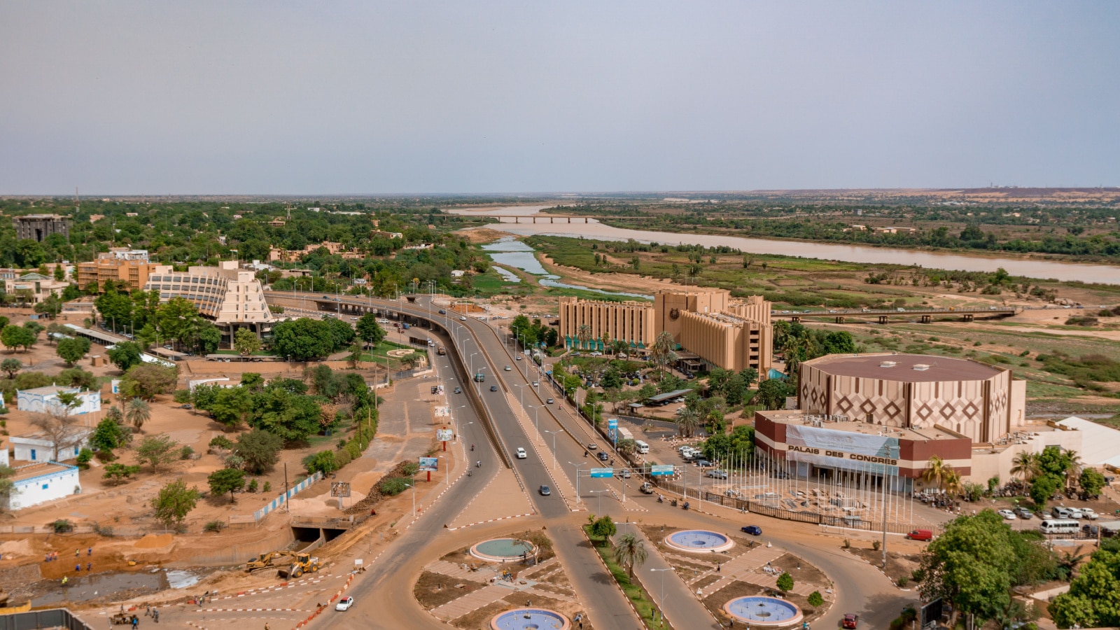 panaromic view of Niamey city which is capitol city of Niger in Niamey in Africa 25 june 2019