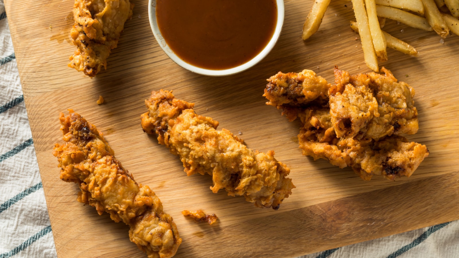 Homemade Deep Fried Idaho Finger Steaks with Fries