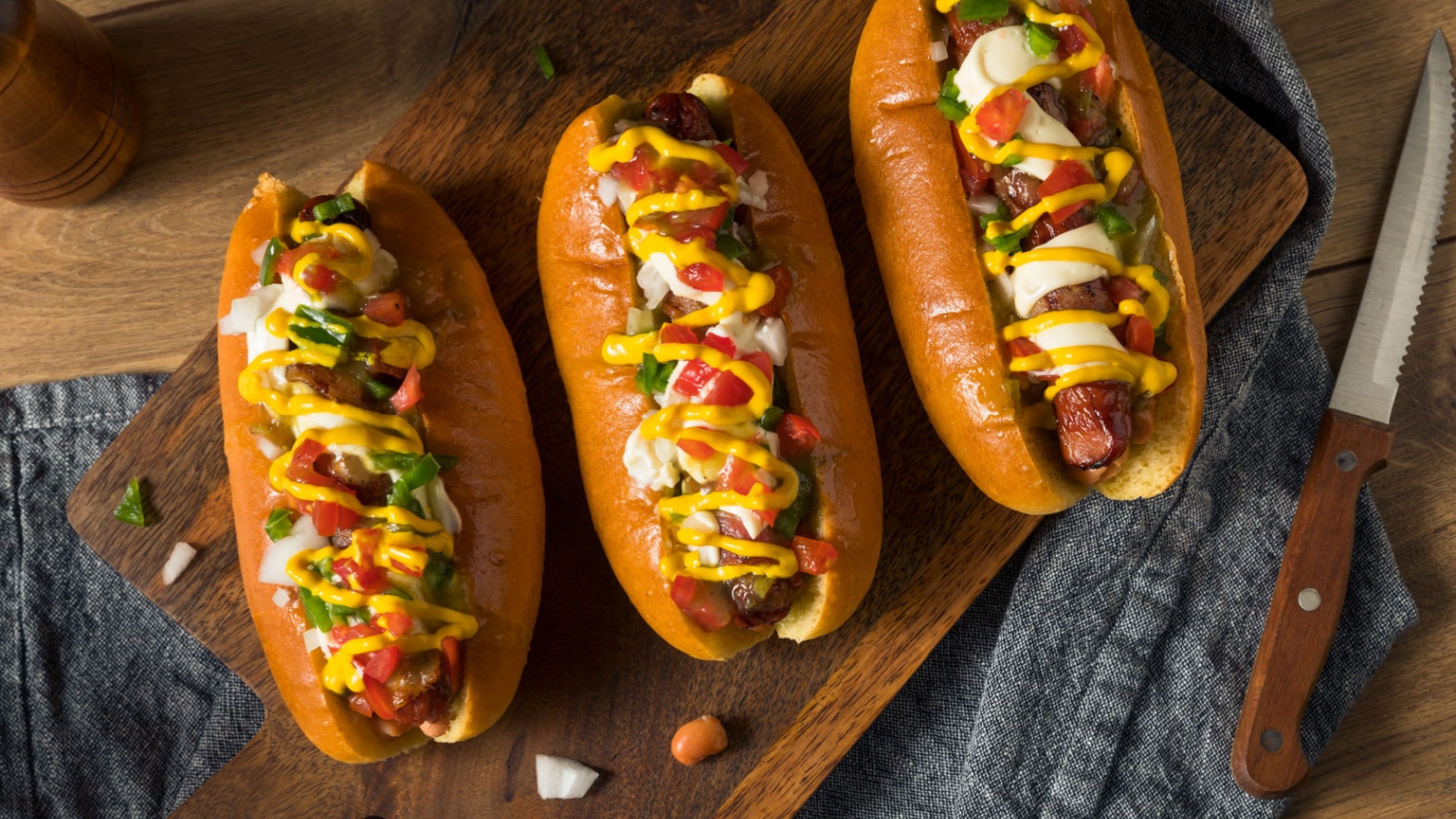 Homemade Sonoran Hot Dogs with Bacon Mustard Mayo