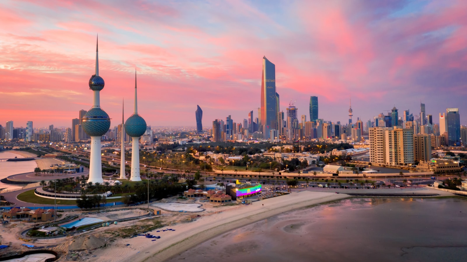 Kuwait City, Kuwait, January 22 2021, Amzing Kuwait Tower