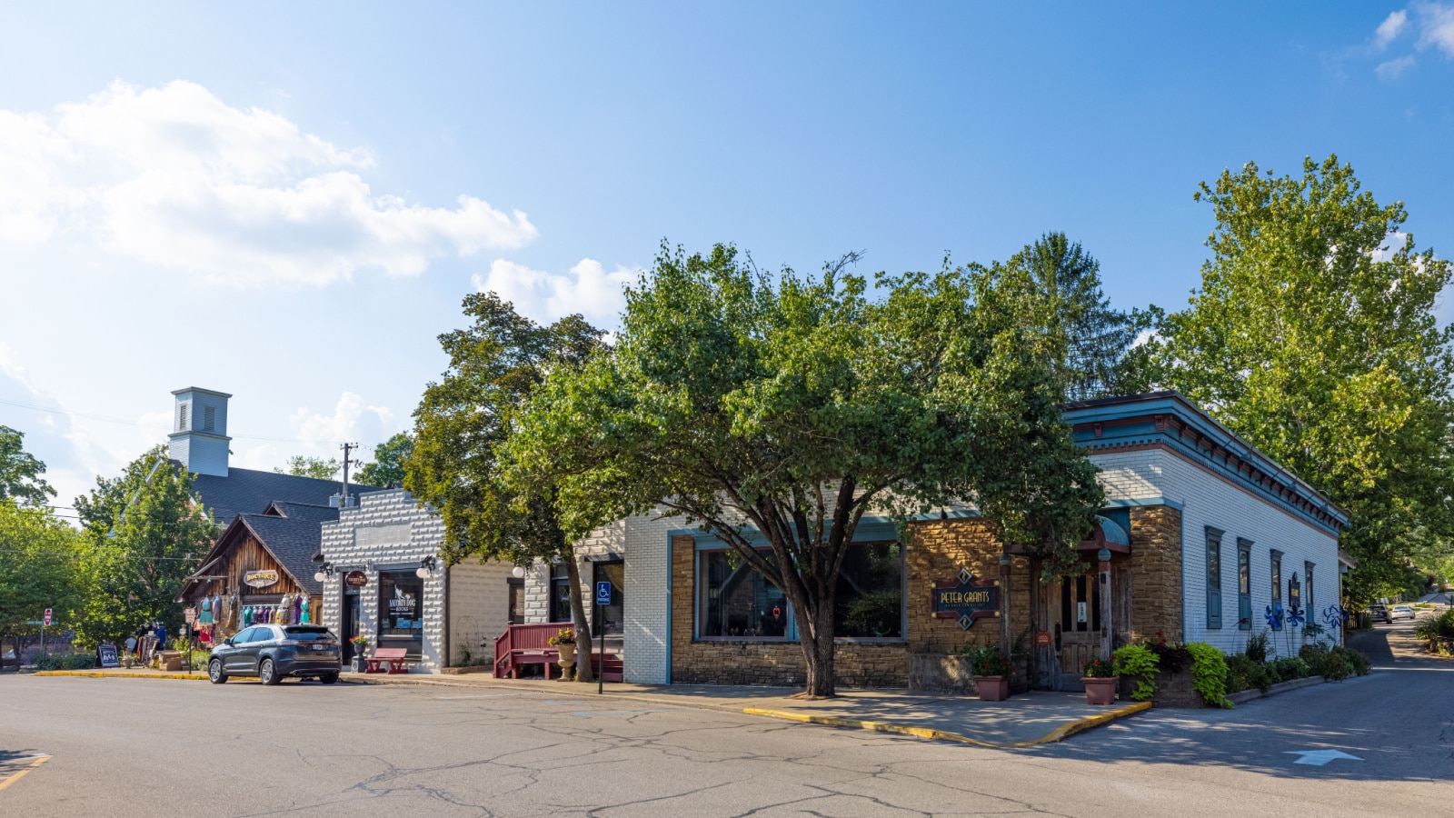 Nashville, Indiana, USA - The business district on Main Street