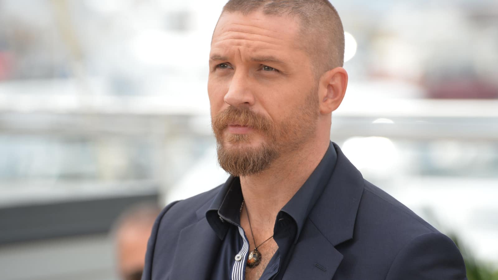 CANNES, FRANCE - MAY 14, 2015: Tom Hardy at the photocall for his movie "Mad Max: Fury Road" at the 68th Festival de Cannes.