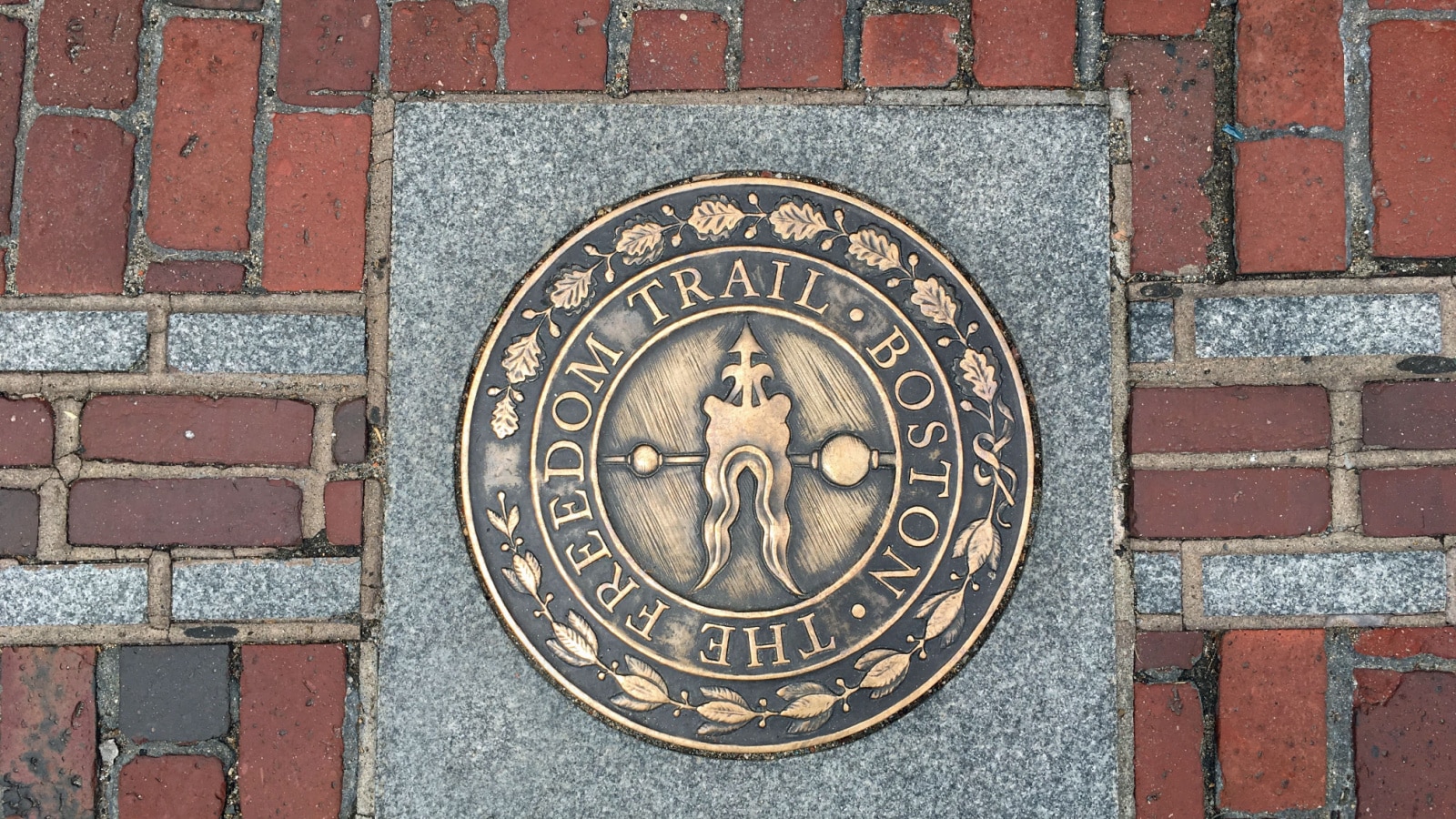 One of the Markers of The Freedom Trail, Boston, Massachusetts