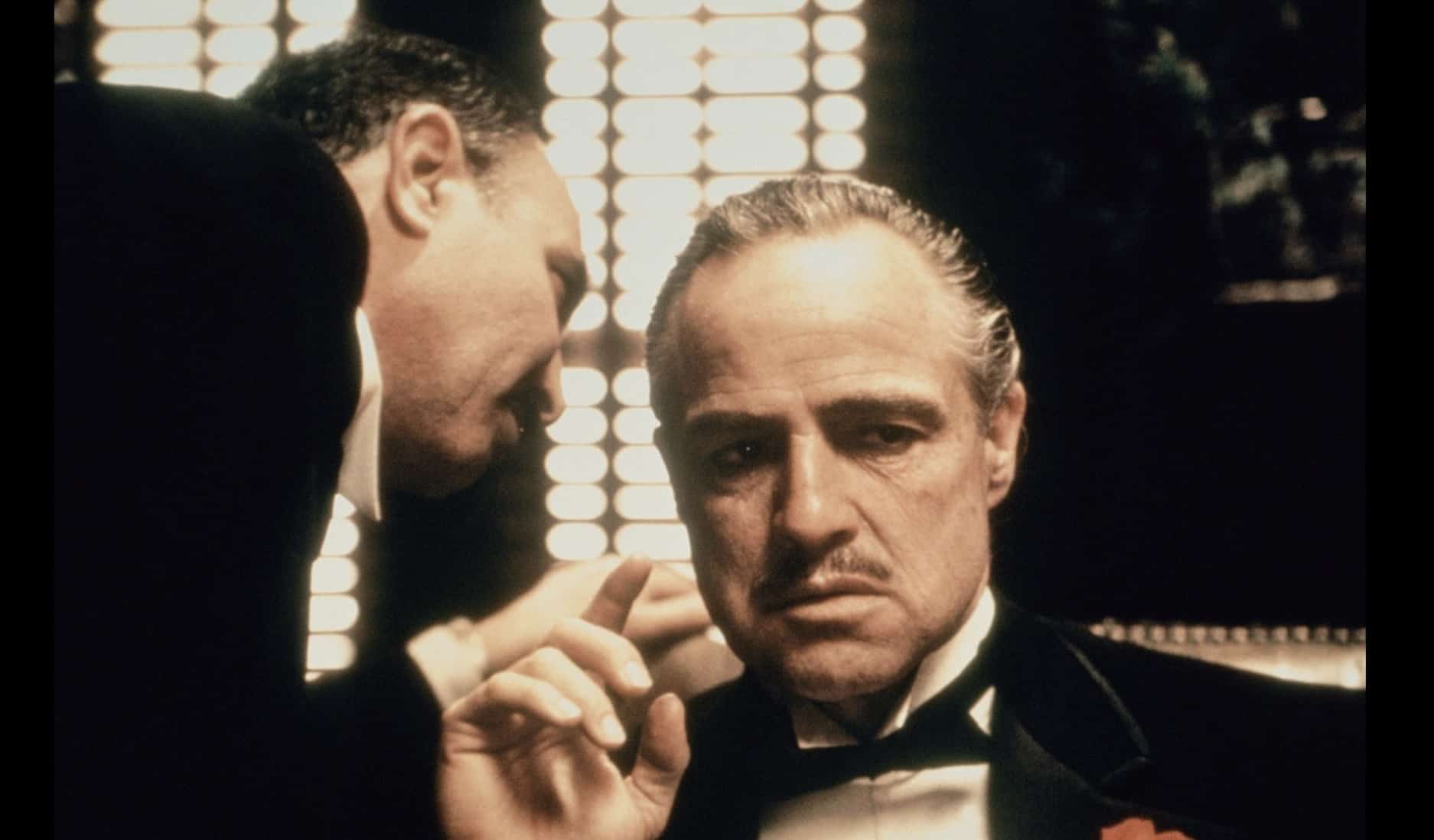 Marlon Brando and Salvatore Corsitto in The Godfather (1972)