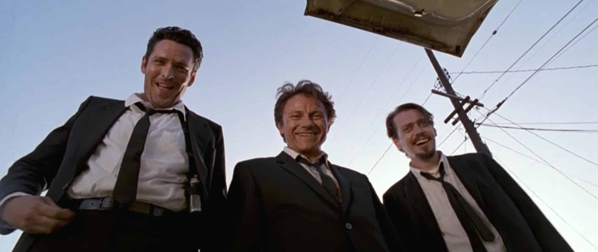 Steve Buscemi, Harvey Keitel, and Michael Madsen in Reservoir Dogs (1992)