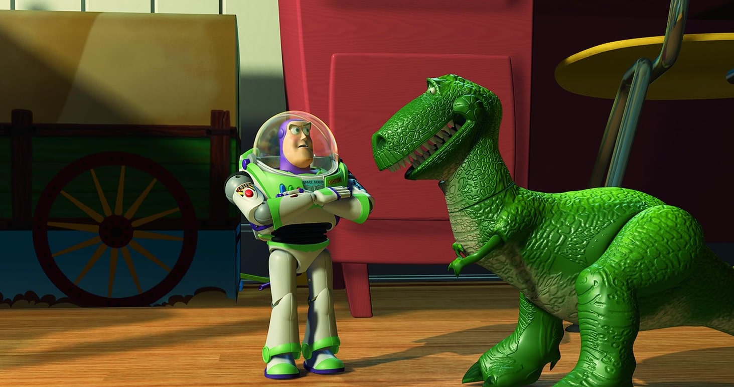 Tim Allen and Wallace Shawn in Toy Story (1995)