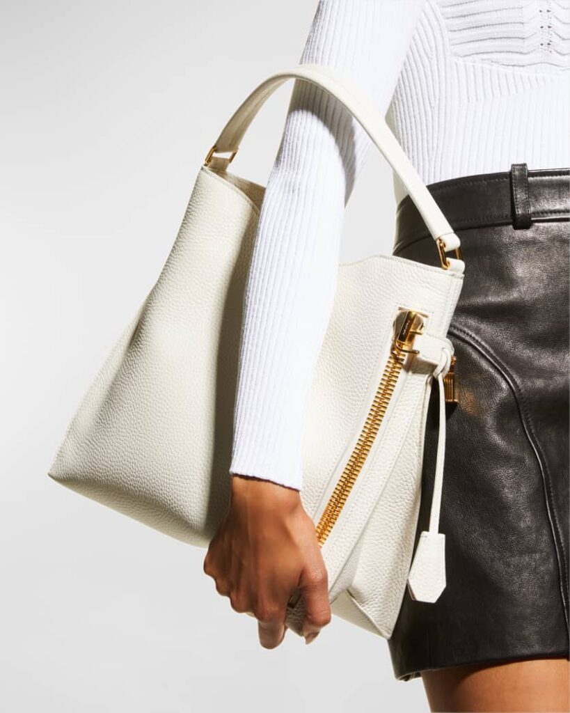 TOM FORD
Alix Small Calfskin Hobo Bag