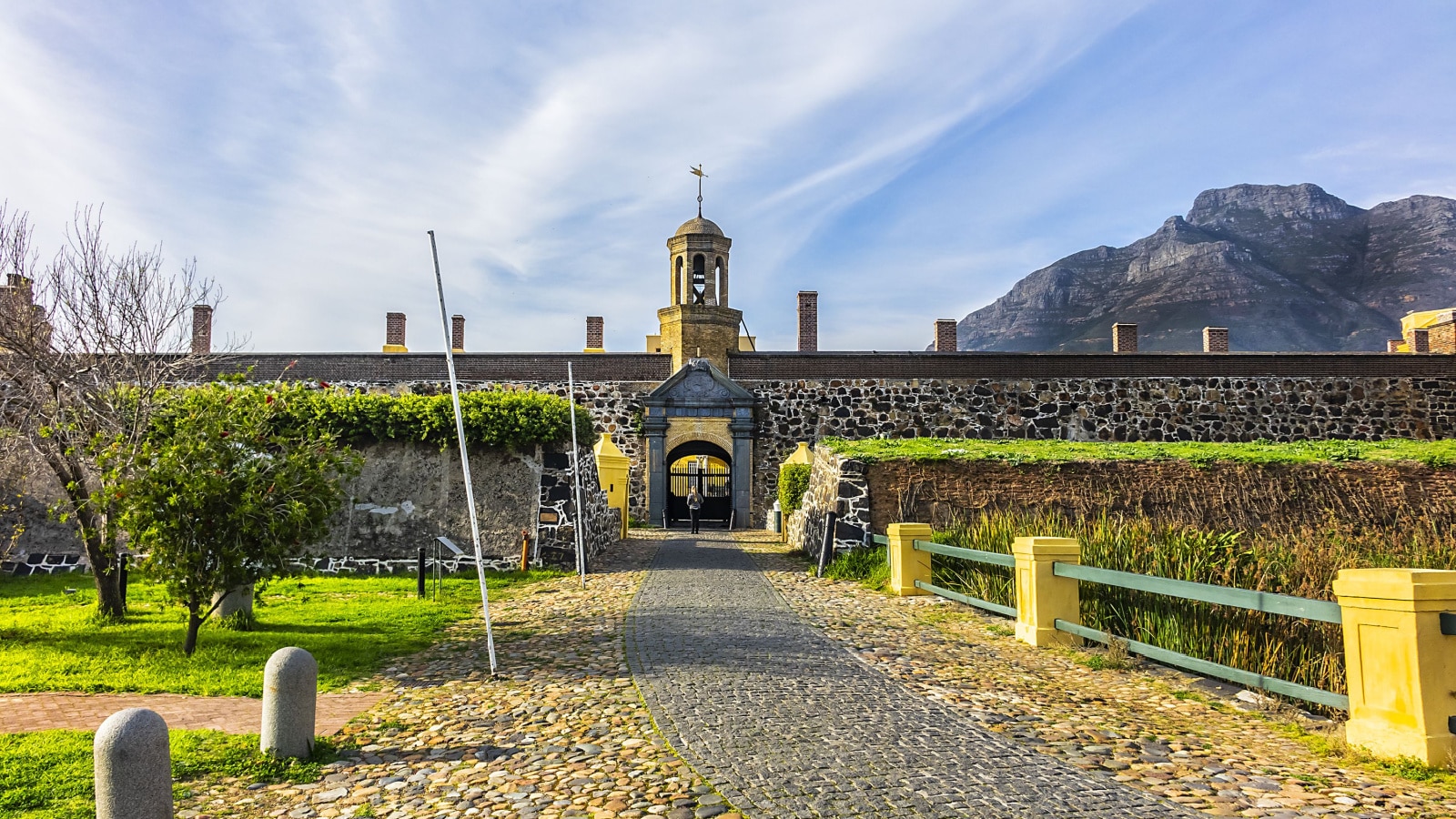 Entrance to the Castle of Good Hope or Cape Town Castle (Kasteel die Goeie Hoop) - bastion fort built in the XVII century in Cape Town. Cape Town, Western Cape, South Africa.