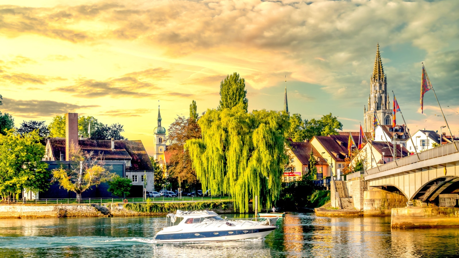 Lakeside in Konstanz, lake Constance, Germany
