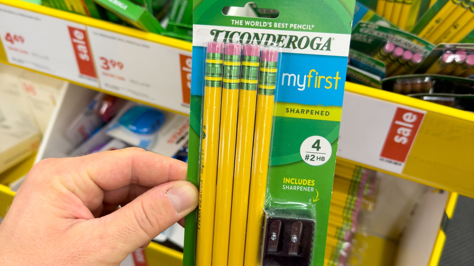 Los Angeles, CA - July 20, 2023: Pack of extra thick, my first, wood cased school pencils by Ticonderoga company.