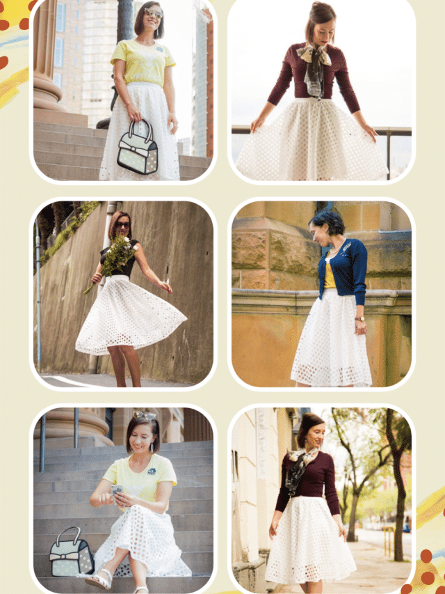 90's White Eyelet Midi Skirt by Lizsport