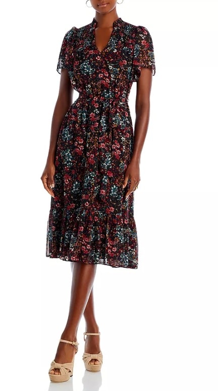 AQUA
Floral Print Midi Dress - 100% Exclusive