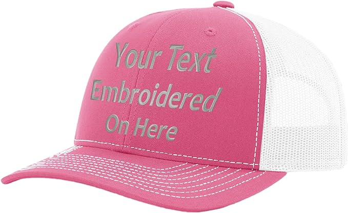 Custom Richardson 112 Hat with Your Text Embroidered Trucker Mesh Snapback Cap