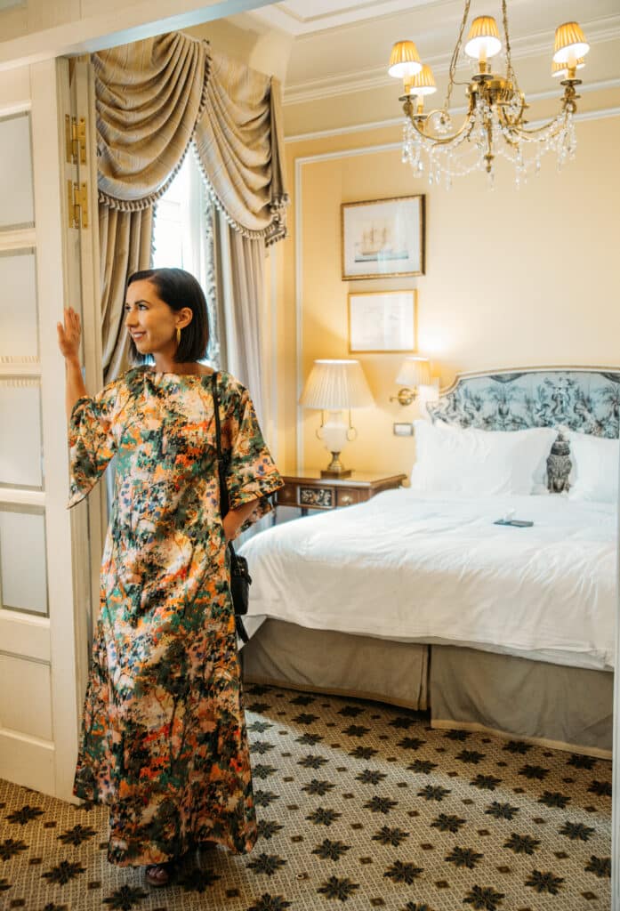 Spinnaker Satin Maxi Dress Monet Print