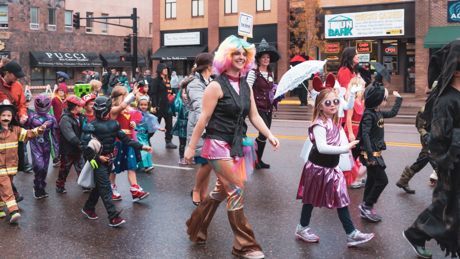 Anoka, Minnesota / USA - October 26, 2018: Big Parade of Little People. Anoka Halloween Capital of the world