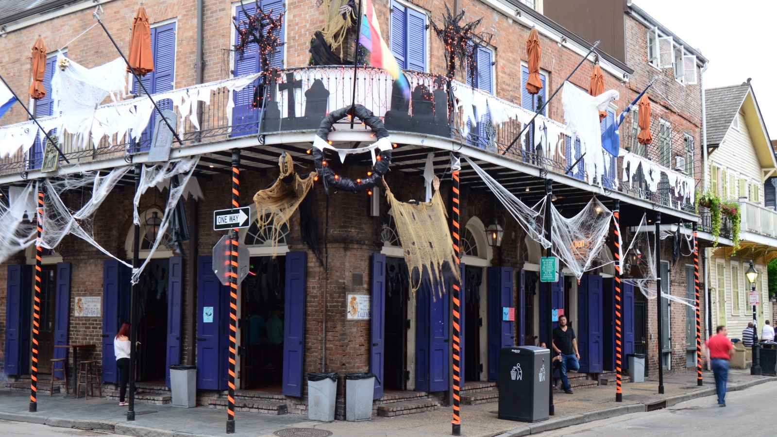 New Orleans, LA, USA October 27, 2015 A store in the French Quarter of New Orleans is decorated for Halloween