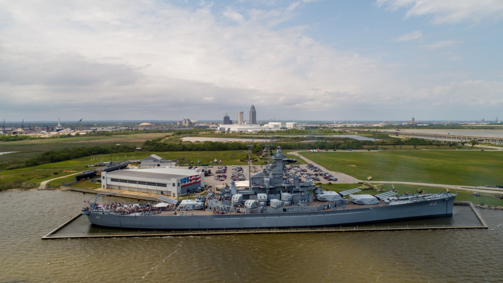 The USS Alabama Battleship Memorial Park near downtown Mobile, Alabama