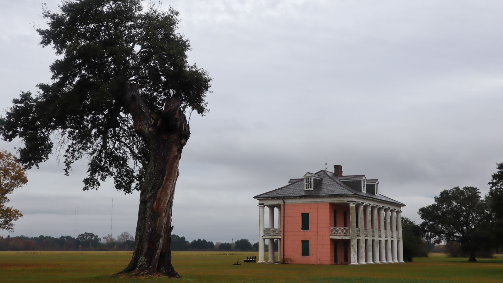 Chalmette Battlefield, Louisiana, United States of America - December 19th 2018: House at Jean Lafitte National Historical Park and Preserve in Chalmette, Louisiana, USA.