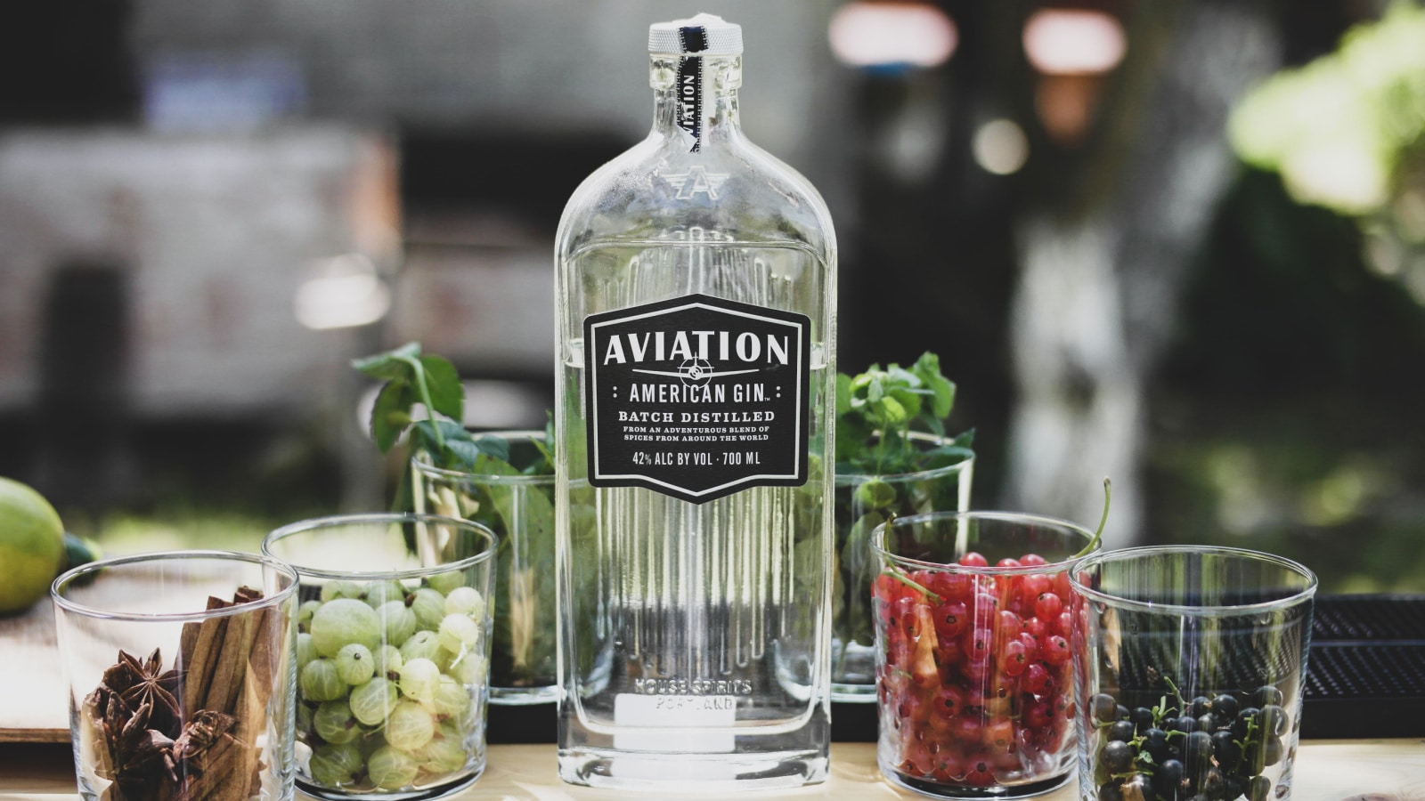 26/03/2020 Portland Oregon, Aviation Gin, owned by Celebrity Ryan Reynolds Best gin in the world American Company owned by a Canadian Gin and tonic and garnishes