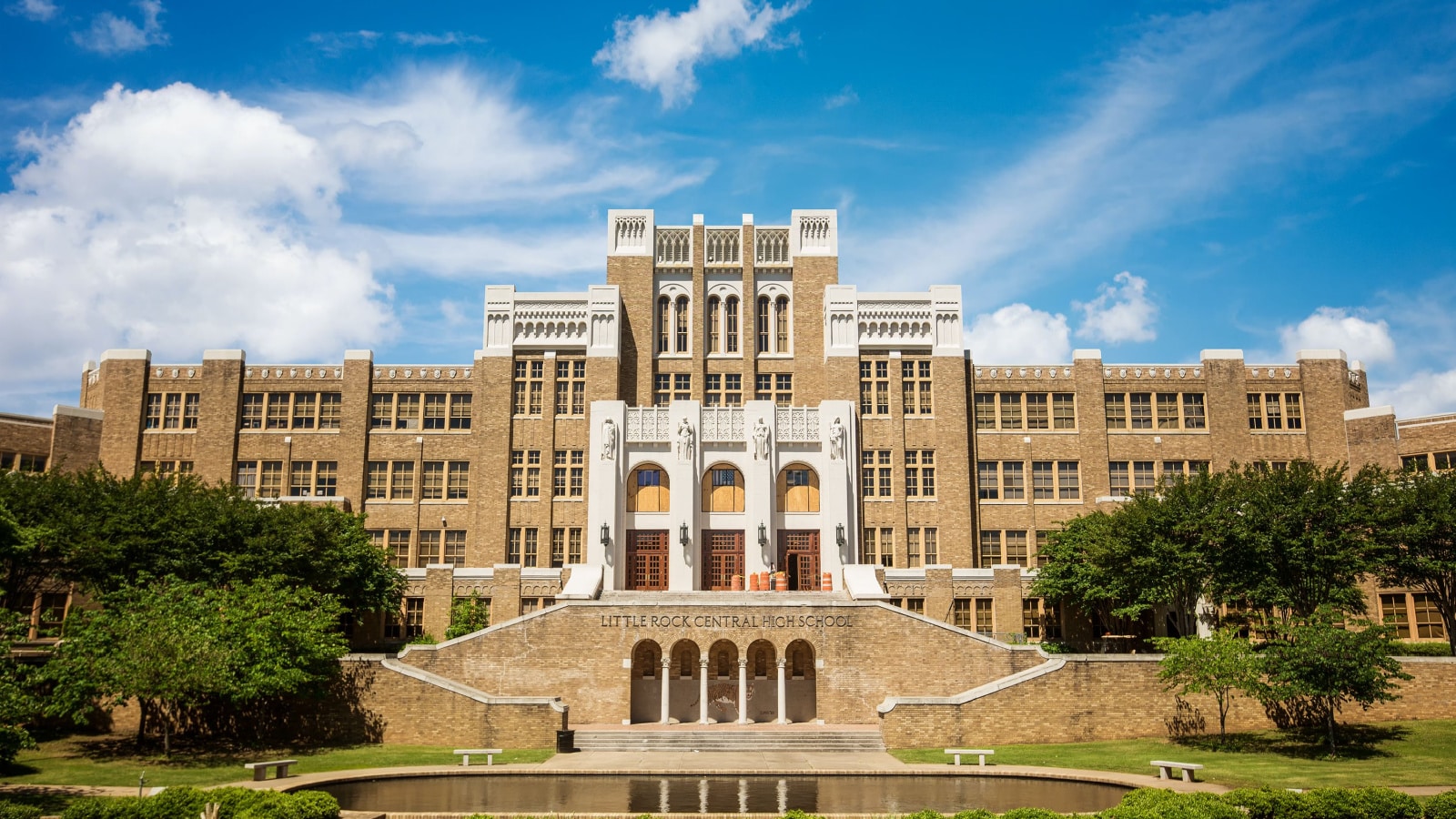 Little Rock, Arkansas: 01-10-2020: Little Rock Central High School, which is a National Historic Site.