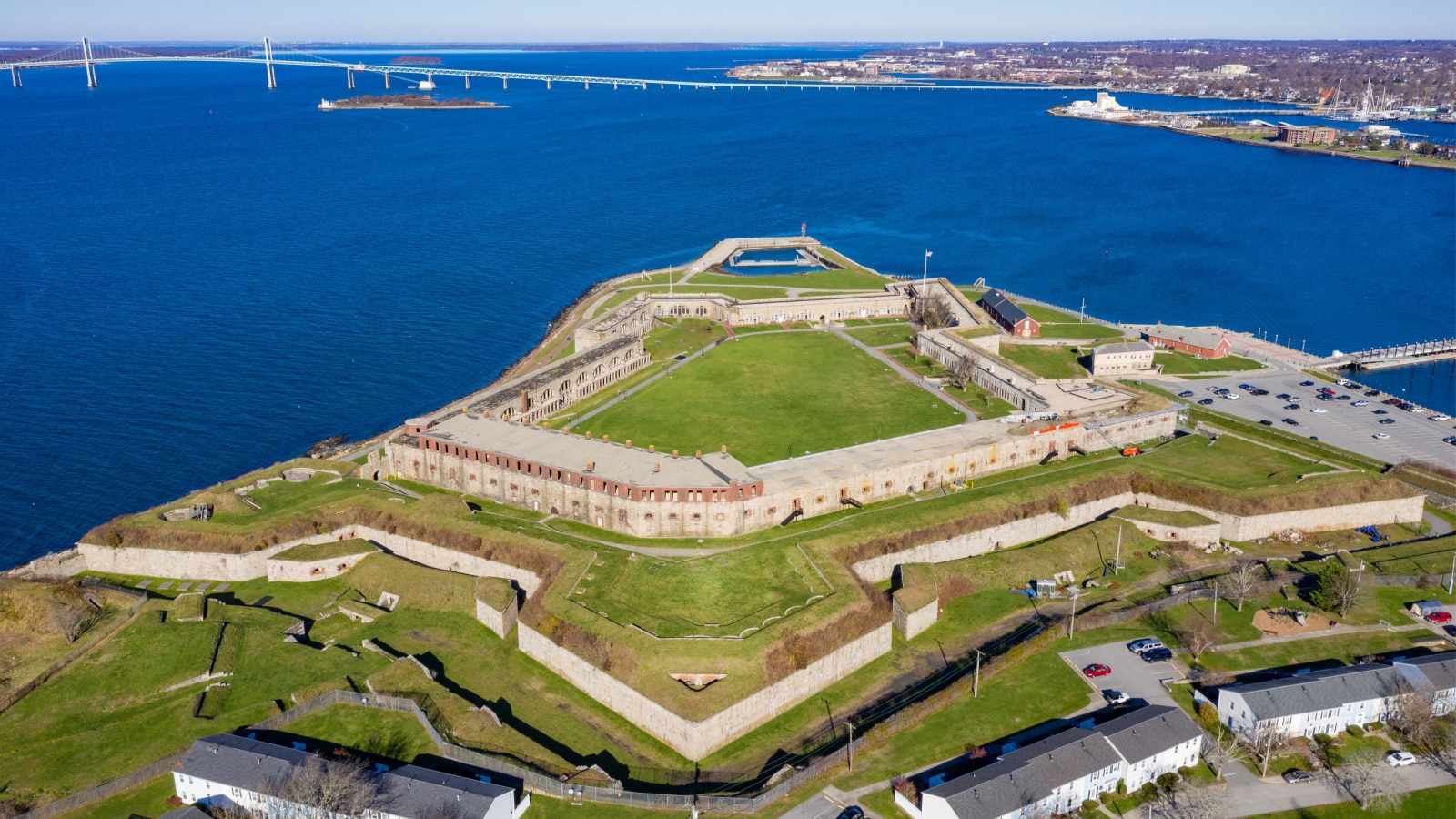 Fort Adams, a former United States Army post in Newport, Rhode Island that was established on July 4, 1799 as a First System coastal fortification, named for President John Adams.