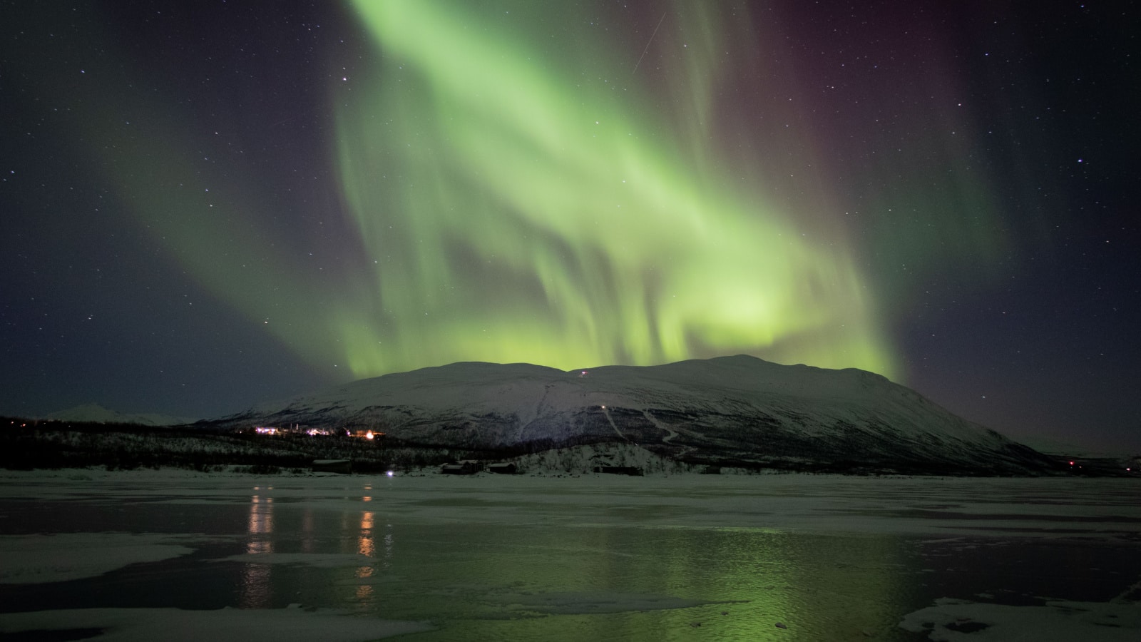 Northern lights above Abisko National Park in Sweden