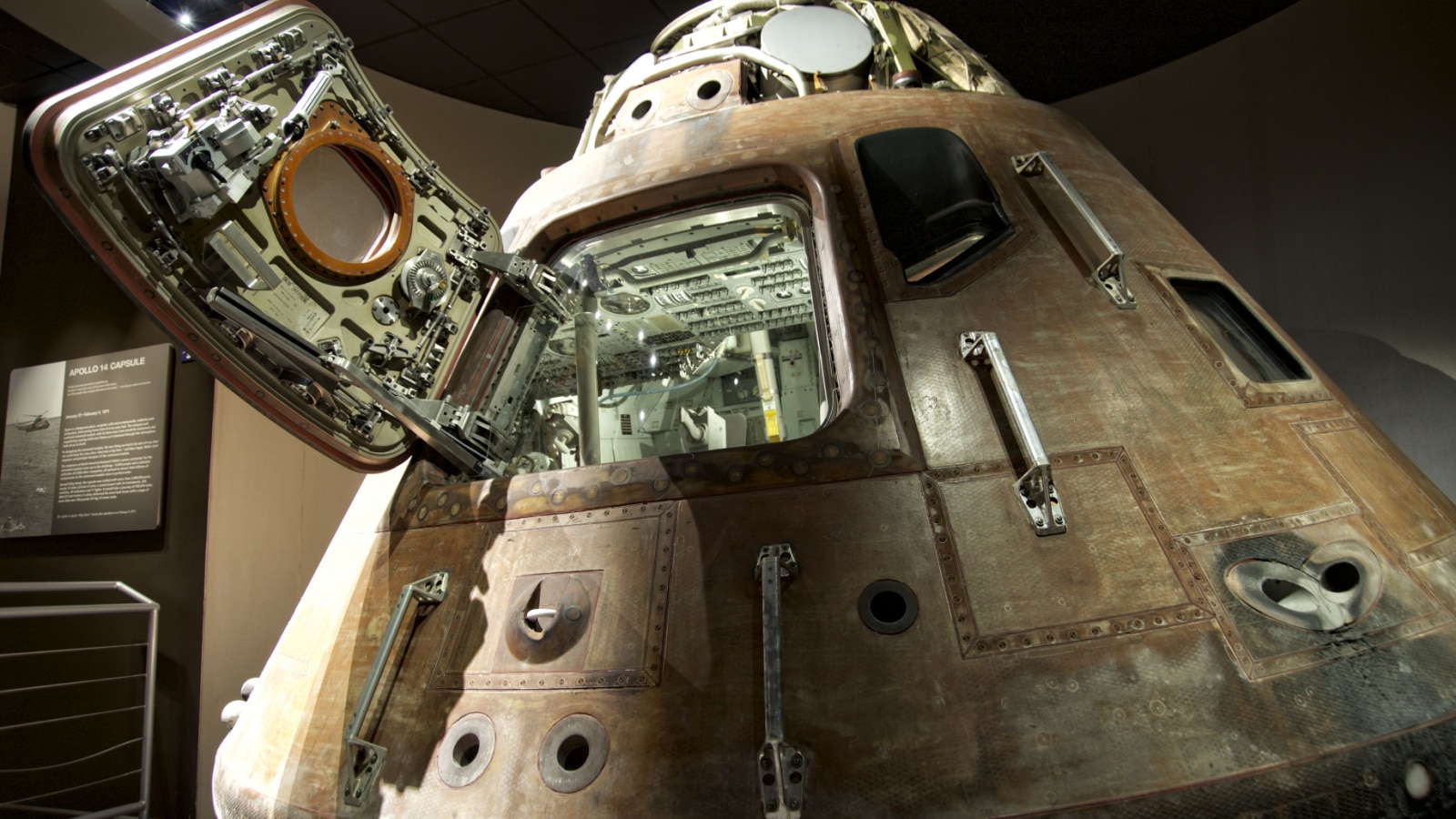 CAPE CANAVERAL, FLORIDA DECEMBER 5, 2014: Apollo 13 LEM capsule displayed at NASA, Kennedy Space Center in Florida. Apollo 13 was the third manned mission intended to land on the Moon.