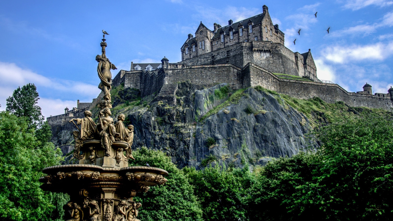 Edinburgh Castle during summer, Scotland.
