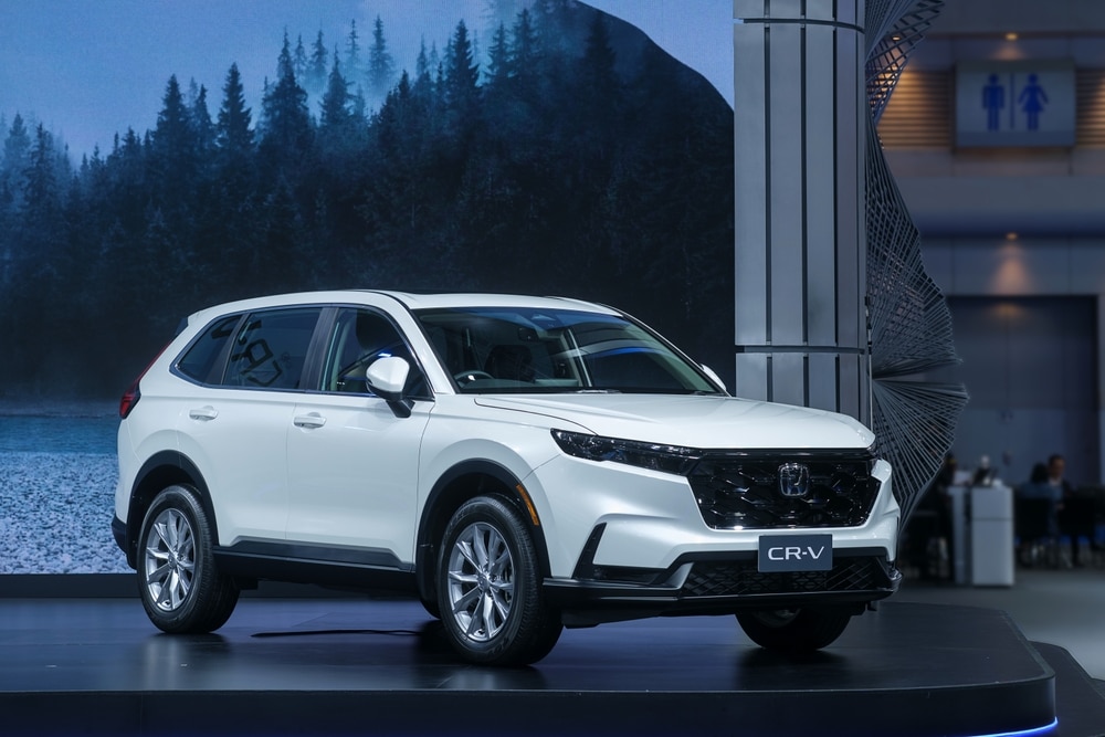 Nonthaburi-Thailand 20 MAR 2023: New HONDA CR-V on display at The 44th Bangkok International Motor Show 2023 on 20 MAR - 2 APR 2023 at IMPACT MUNAG THONG THANI