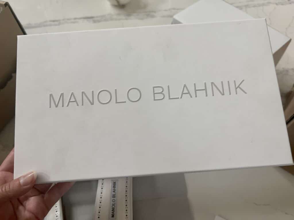 another dirty white Manolo Blahnik box