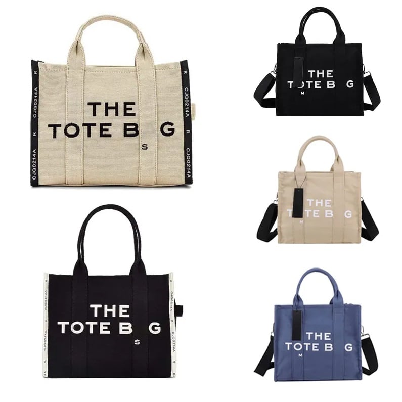 Marc Casual Mini Canvas Shoulder Bag High-capacity bag Women Handbag Designer bag Black Tote Bags Crossbody Luxurys Fashion Shopping Purse Jocobs 2 size