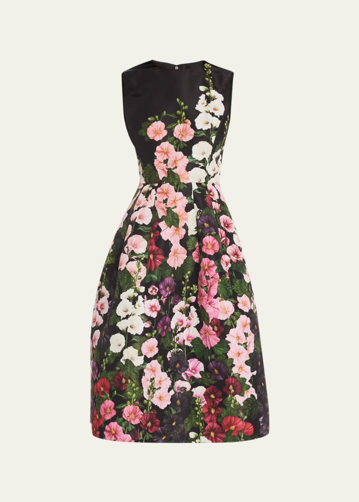 OSCAR DE LA RENTA
Degrade Hollyhocks Faille Midi Dress