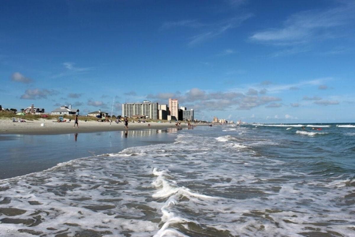 Coastline of Myrtle Beach, SC.