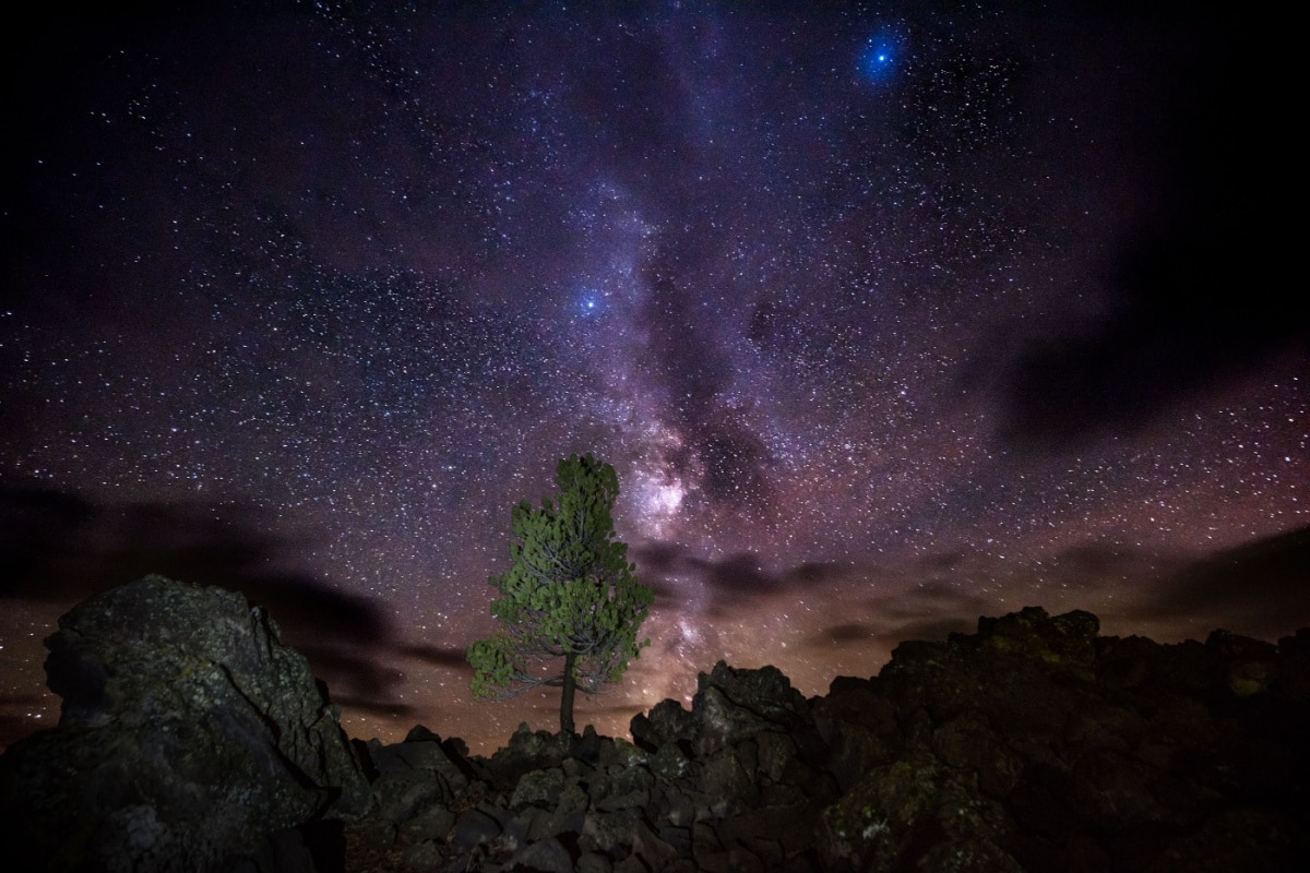 Milky Way over Craters of The Moon National Preserve Idaho Landscape