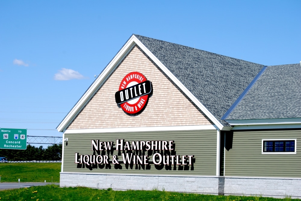 New Hampshire, United States - May 1, 2022: New Hampshire Liqueur and Wine Outlet - Hampton (I95 North)	
