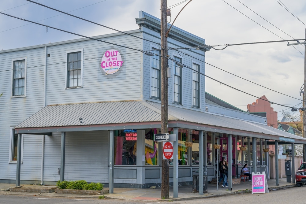 NEW ORLEANS, LA, USA - MARCH 10, 2024: Out of the Closet Thrift Store on Magazine Street in the Garden District