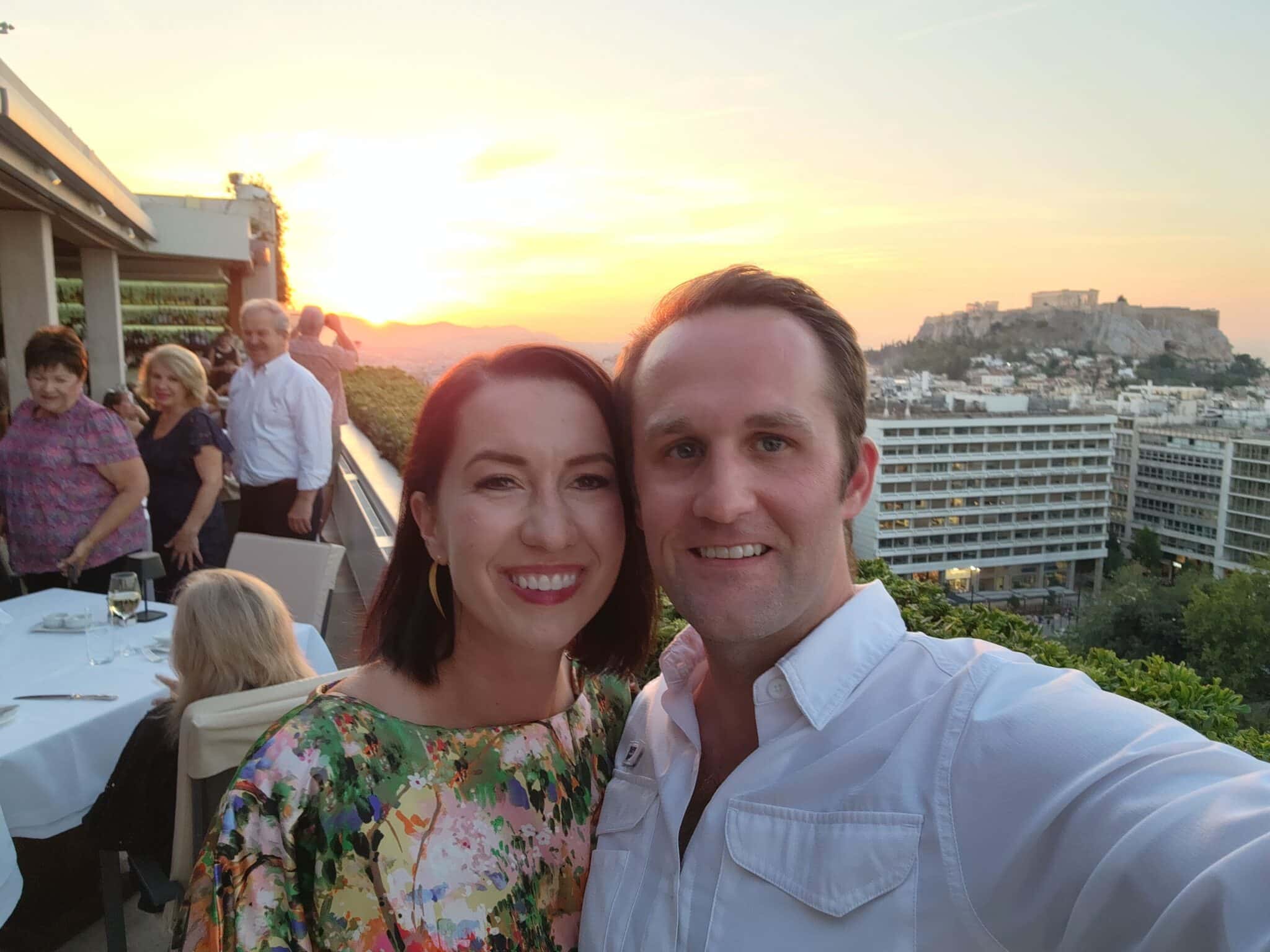 Our dinner outfits in Athens.