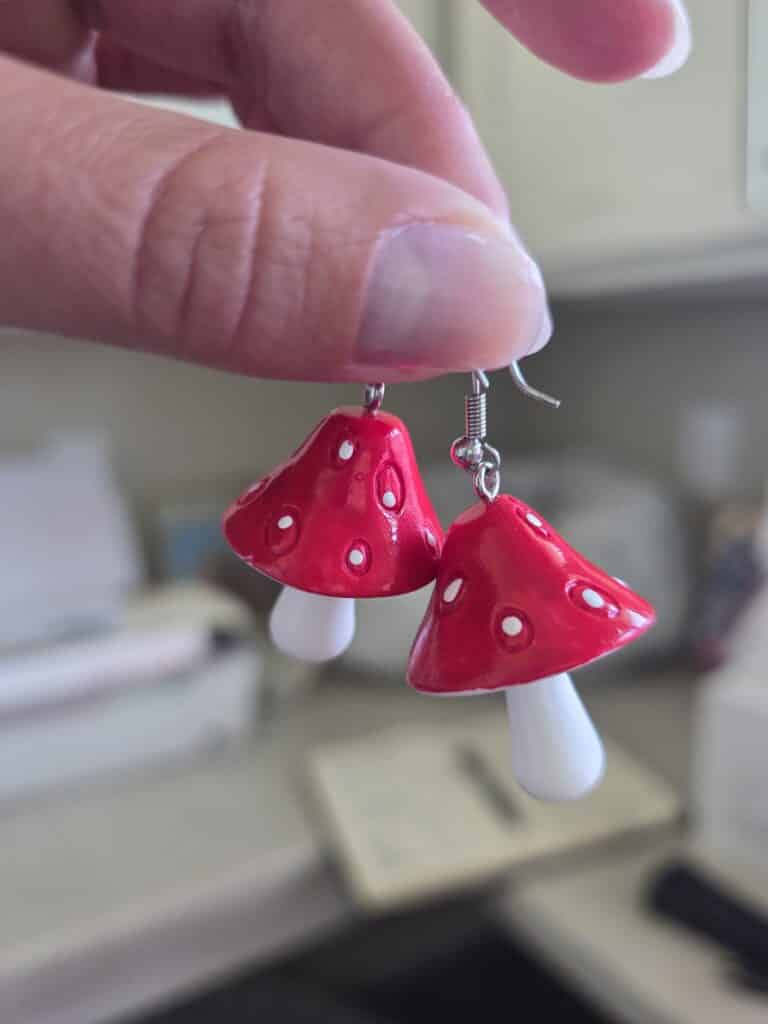 Fairycore Mushroom Drop Earrings