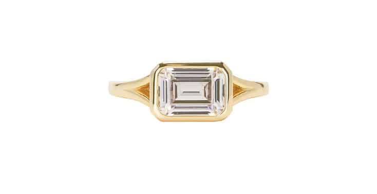 Emerald Cut Bezel Ring