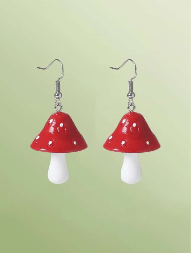 Fairycore Mushroom Drop Earrings