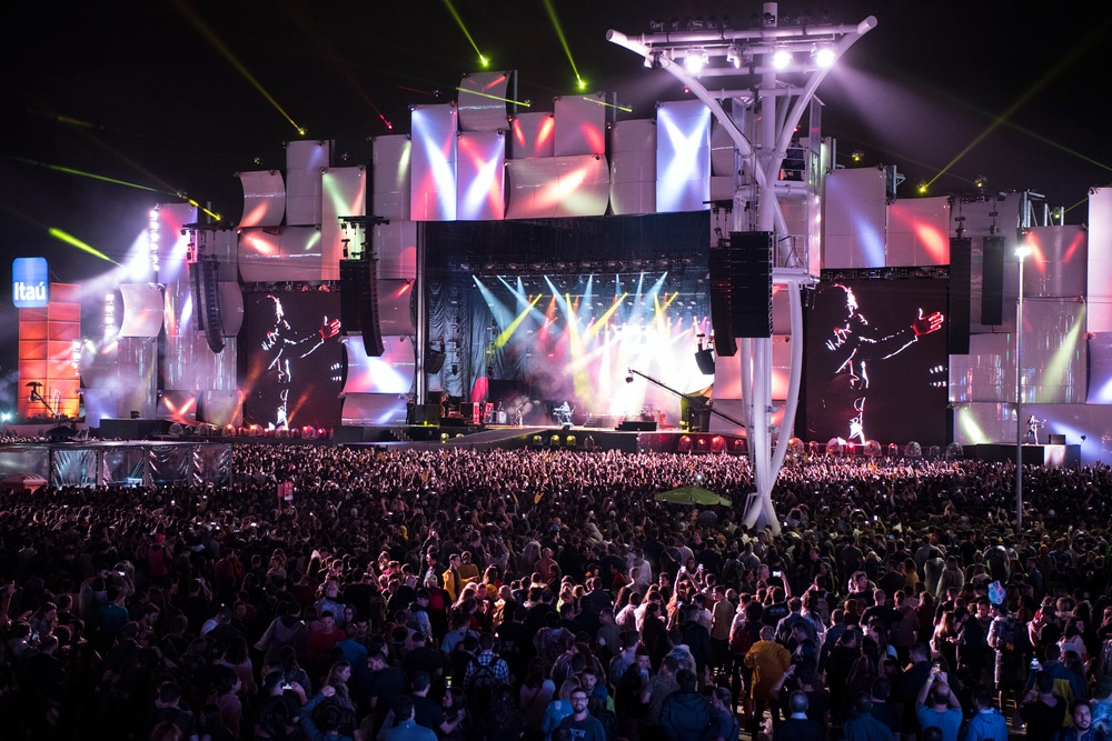 Rio de Janeiro, Rio de Janeiro, Brazil September 28, 2019: Second day of Rock in Rio 2019 at the olympic park at Barra da Tijuca.