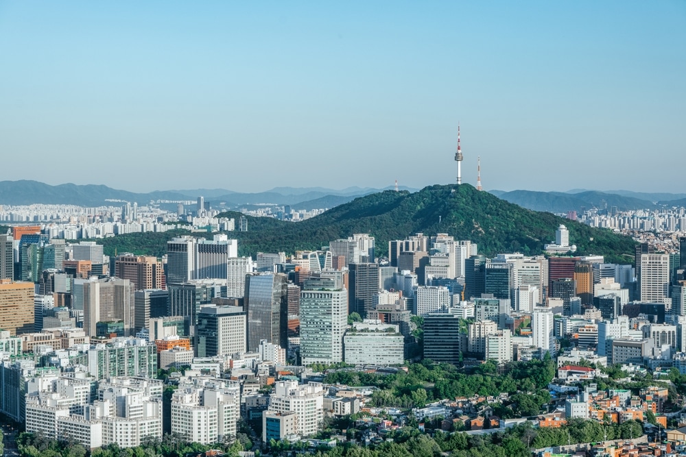 Seoul City Skyline with Namsan Tower - South Korea Urban Landscape Wallpaper